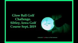 Night Golf with glowing balls at the Sibley, Iowa Golf Course.