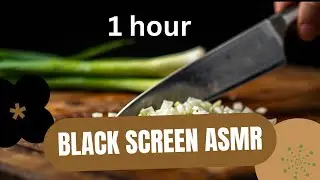 1 Hour. Slicing Spring Onions for Cooking ASMR Sounds for Sleep and Relaxation