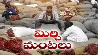 Chilli fall in prices, torch crop stock in Agricultural Market Yards || farmers protest