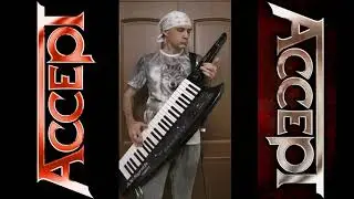 ACCEPT - BREAKING UP AGAIN cover on KEYTAR. Guitar solo