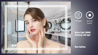 illucid LED Bathroom Mirror Wall Mounted 32x24 inch Dimmer & Defogger Crystal Clear & Shatte Reviews