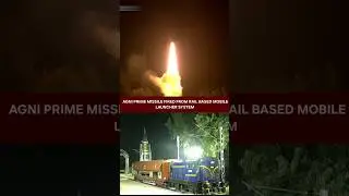 Agni-P Missile Launched from rail-based Mobile launcher system
