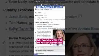 Why Republicans Will WIN the Arizona Governor Race! #shorts