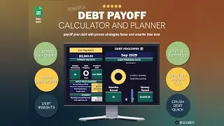 Powerful Debt Payoff Calculator & Tracker Spreadsheet Planner for Google Sheets