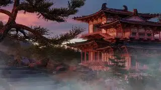 Zen Mountain Dojo Ambience | Nature Sounds, Bird Sounds, Wind Sounds for Relaxation and Studying