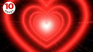 Neon Heart Tunnel Background❤️Red Heart Background│LED Lights Heart Background Video Loop 10 hours