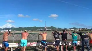 Blown Off the Wall By Jet Blast St Maarten Beach