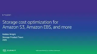 AWS AMER Summit 2020 | Storage cost optimization for Amazon S3, Amazon EBS, and more