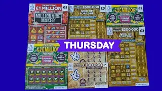 Thursday Session. Scratch Cards from UK National Lottery.