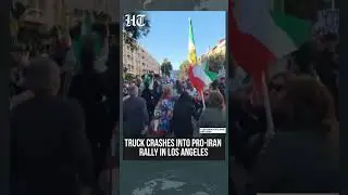Chaos in LA as Truck Plows Into Rally Backing Iran Demonstrations | #shorts