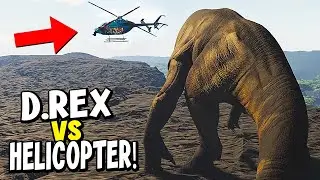 DISTORTUS REX vs HELICOPTER - Roblox Jurassic World