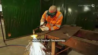 Coregas H2CUT 10mm cutting sample - H2 vs Acetylene