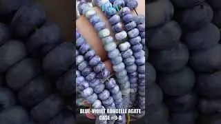 Blue Violet Rondelle Agate Beads - 10 MM Rondelle Beads #agate #agatejewelry #beads
