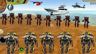 Vegas Crime Simulator (Transformer Team Fight Red Car Robot) Red Robot Fight Transformer Group - HD