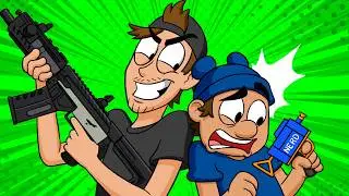 Mi Primo y Yo Jugamos con Puras Armas Robadas 😂