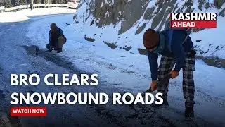 Сильный снегопад в Доде, британская организация дорожного строительства (BRO) принимает меры для ...