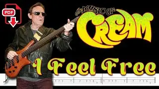 Cream - I Feel Free (🔴Bass Tabs | Notation) @ChamisBass #creambass #chamisbass #basstabs
