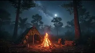 Deep Forest Night Camping | Pure Nature Sounds (No Talking)