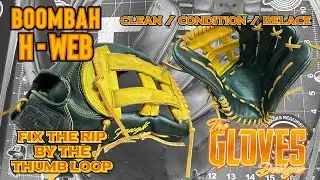 Boombah Slowpitch Glove - Glove repair before and after #leatherlove
