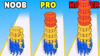 NOOB vs PRO vs HACKER in Human Tower Run