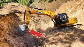 The Amazing Power of Excavator Hill Cutting | Excavator Working Video | JCB at Work | Bulldozer