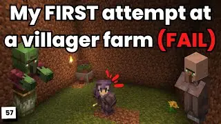 My FIRST attempt at a villager farm (FAIL)- One Block Minecraft 57