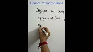 How to Convert Alcohol into iodoalkane? #alcohol #haloalkane
