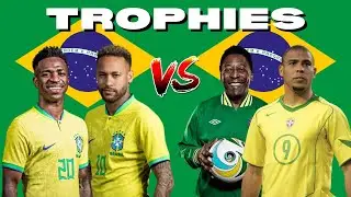 Неймар и Винисиус 🆚 Пеле и Роналду 🏆 Новая Бразилия против Старой Бразилии | У кого больше трофеев?