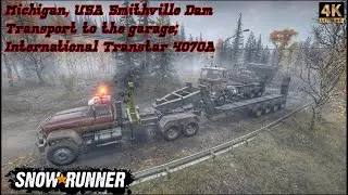 SnowRunner Michigan, USA Smithville Dam Transport to the garage; International Transtar 4070A