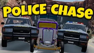 Police ONLY Random Cars Challenge Police Chase? (BeamNG Drive Mods!)
