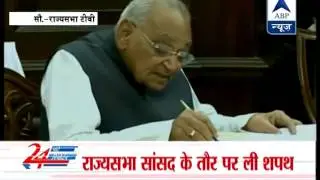 Motilal Vora takes oath as Rajya Sabha MP