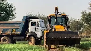 Going to mine jcb 3dx xtra machine and too Tata hyva 2518c truck mud loading ￼|| sp vehicle expert