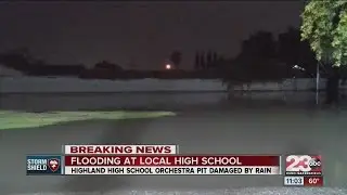 Heavy rain floods parts of Highland High School