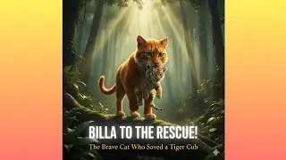 &ldquo;Jungle Hero Billa 🐱 &ndash; The Cat Who Saved a Tiger Cub&rdquo;#junglestory #DramToonAi