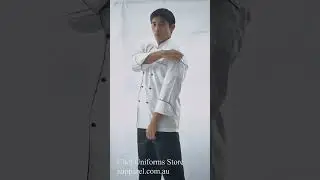 Black Piping White Long Sleeve Chef Jacket - napparel.com.au