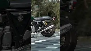 Modified Green Continental GT 650 l Red Rooster Performance Exhaust #bike #continentalgt650