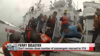 Sunken ferry figures revised  174 rescued, 476 total