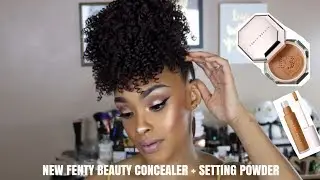 TRYING OUT THE NEW FENTY BEAUTY CONCEALER + SETTING POWDER | ARE THEY DRY SKIN APPROVED?