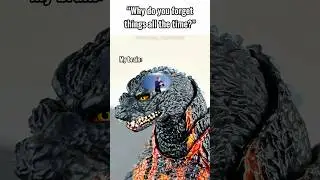 I can&rsquo;t help it my brain ain&rsquo;t working. #godzilla #godzillameme #shmonsterarts #meme #funnymoments