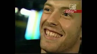 Coldplay Live - Backstage Interview. Manchester Evening News Arena in 2002 (MTV UK)