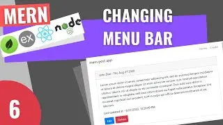 MERN Stack Tutorial   6   Changing the Menu Bar Component