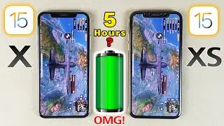 iOS 15 PUBG Battery Drain Test - iPhone X vs iPhone XS Battery Life Test in 2021 After iOS 15 😱