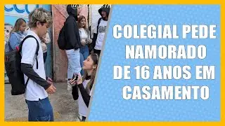 Colegial pede namorado de 16 anos em casamento.