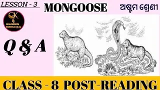 Mongoose Class 8 English Questions Answers Post -Reading LESSON -3 ODIA MEDIUM SCHOOL STUDENTS