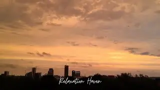 Calming Beautiful Sunset with Relaxing Piano Music - Calming Music, Relaxing Music, Background Music