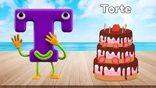 ABC Lied mit Essen &ndash; Lustiges Alphabet Lied f&uuml;r Kinder | Deutsch | Vorschule | Kleine Liederwelt