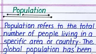 Population Essay in English || Essay on Population in English