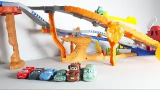Toy Car Water Slide Race &ndash; Lightning McQueen & Friends Speed Test