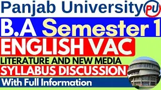 Literature And New Media | BA Sem 1 English Literature | English Literature BA Semester 1