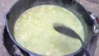 Spilt Pea and Ham Soup on the Jamaican Coal Pot w/ the Dutch Oven Part Two